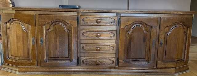 Piękna dębowa komoda flandern 240cm szerokości