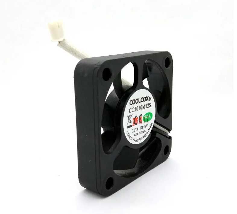 Оригінальний вентилятор COOLCOX CC5010M12S – 50×50×10 мм, 12V, 2-pin
