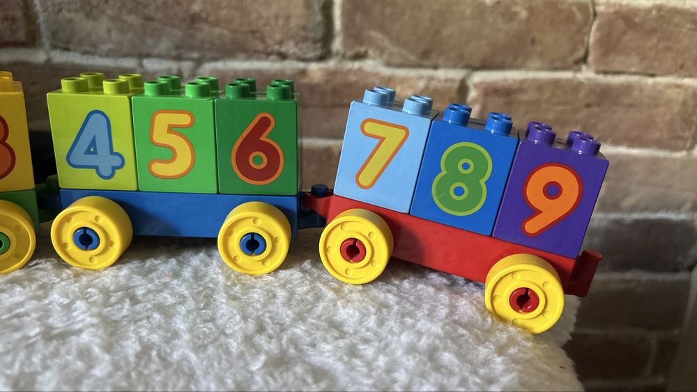 Lego Duplo лего дупло потяг з цифрами + кубики
