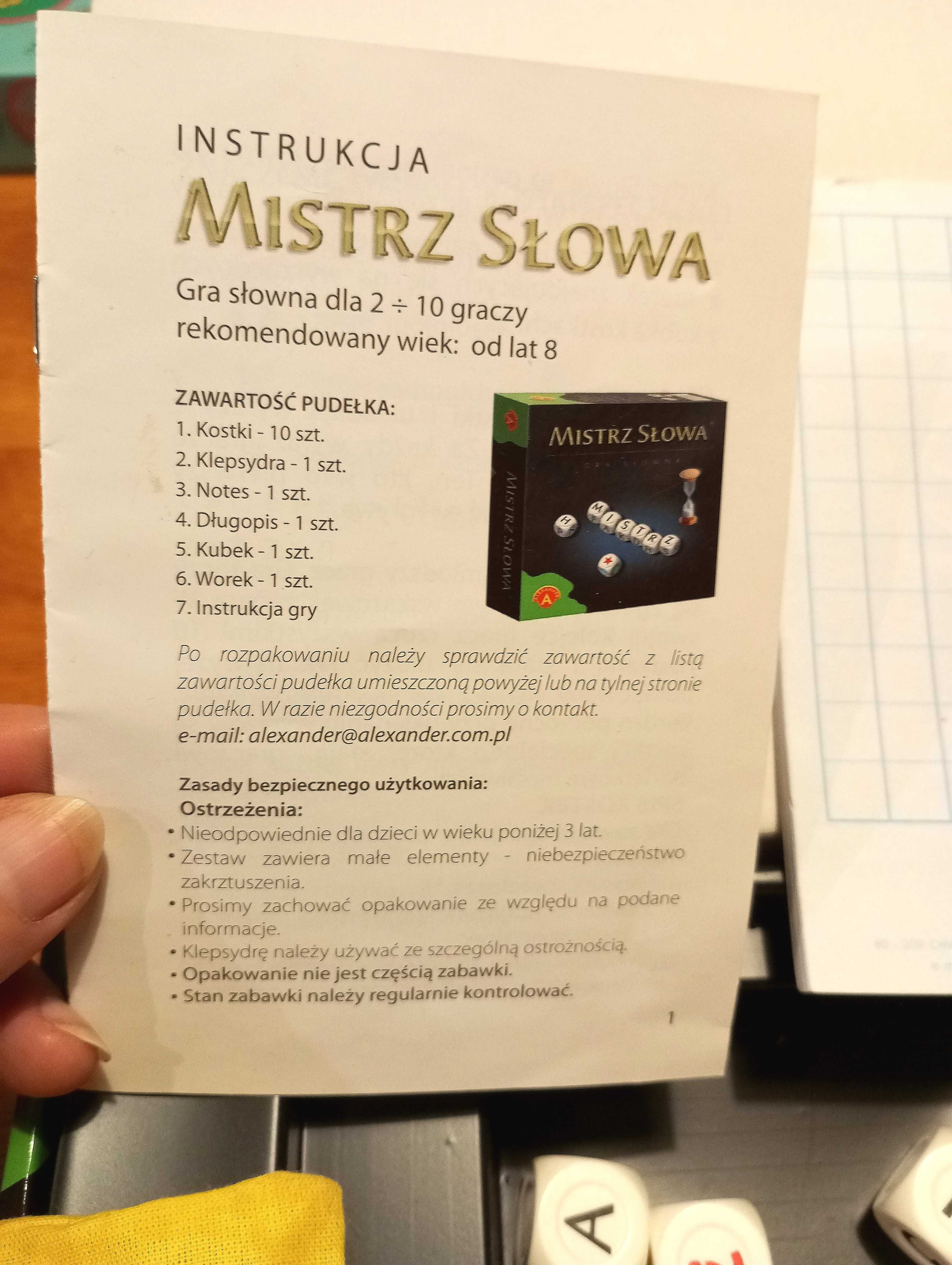 Gra słowna Mistrz Słowa ALEXANDER