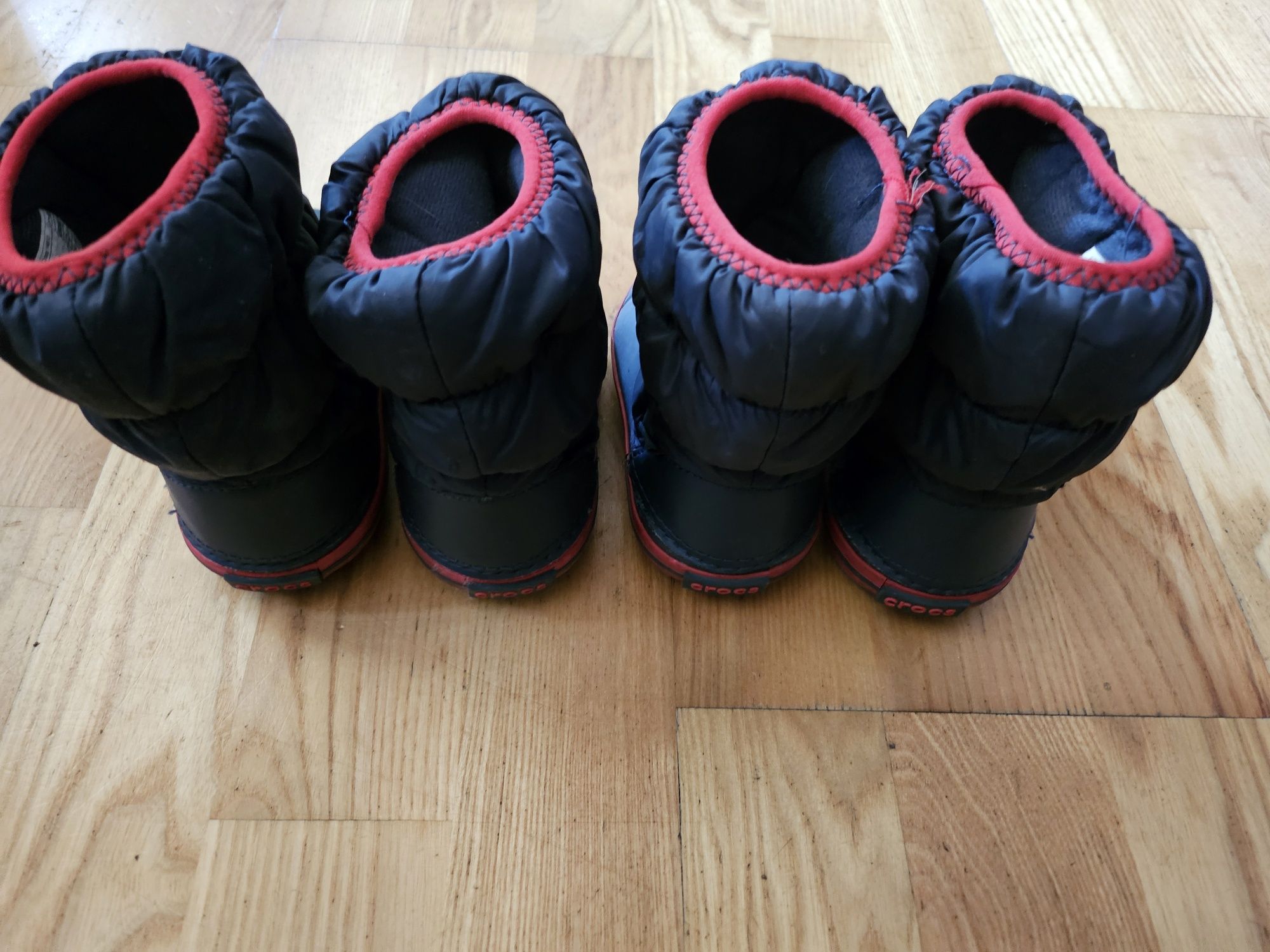 Buty zimowe śniegowce Crocs dla bliźniaków 2 pary rozmiarze. 22-23