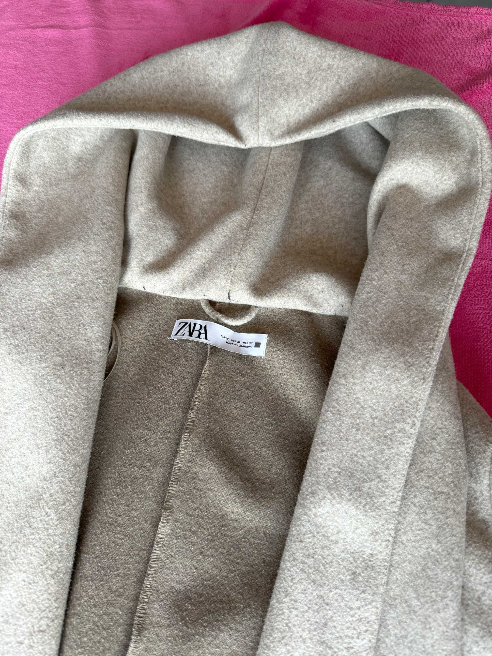 Casaco de Inverno Zara Branco Quase Novo - Mulher Tamanho XL