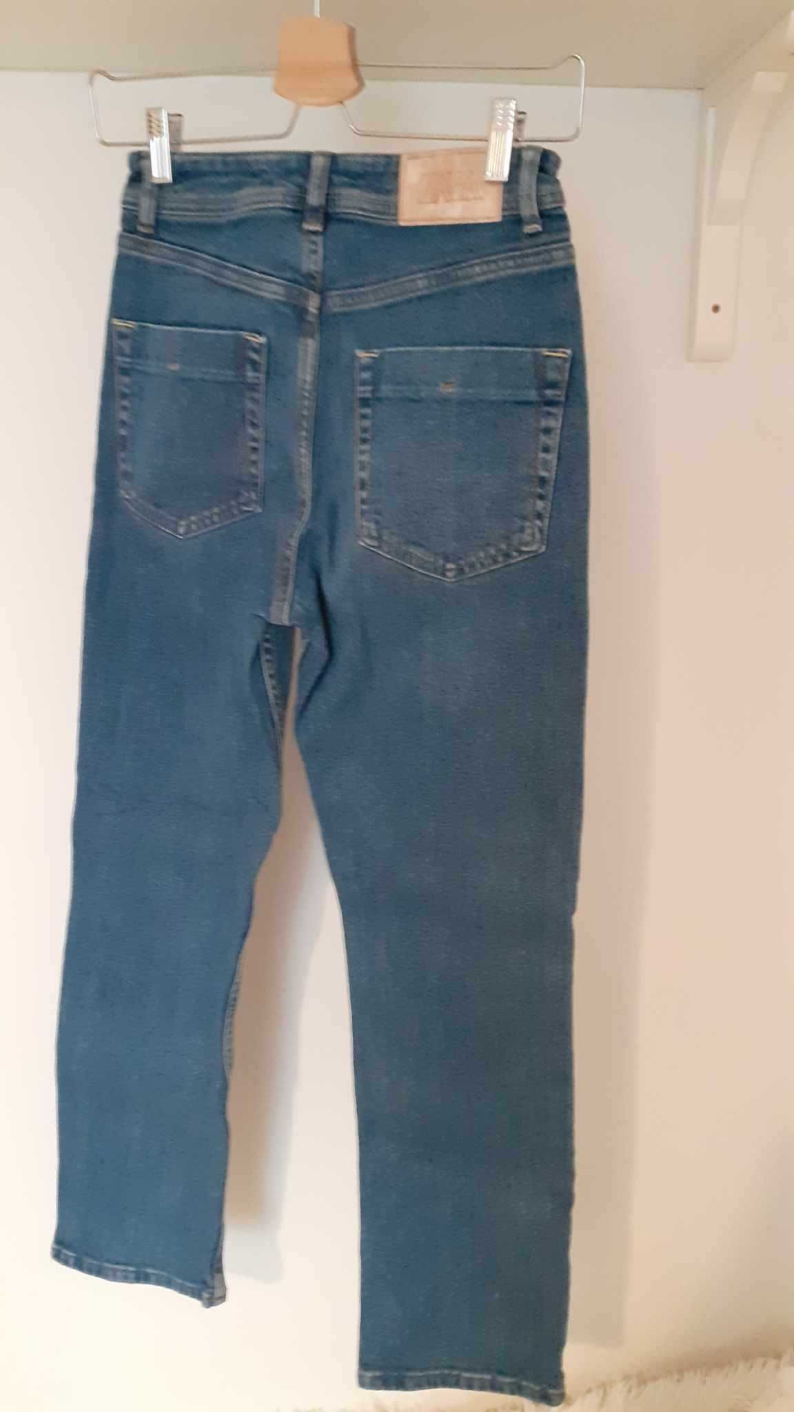 jeansy dżinsy zara vintage high waist wysoki stan s