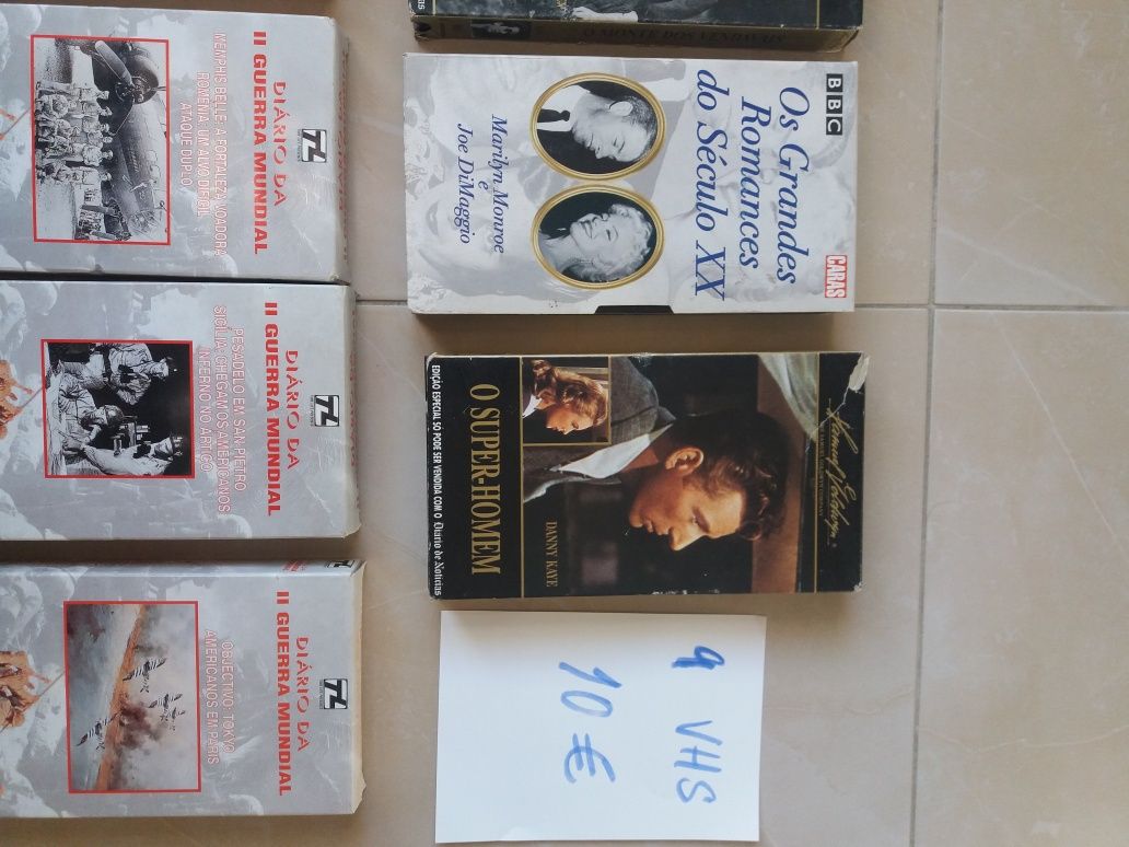 Lote de 9 cassete VHS original