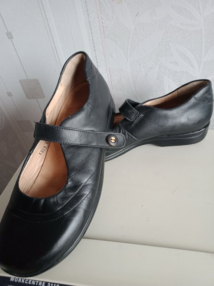 Туфли кожаные Ladysko, лето, на широкие ножки. р41, ст 26,5 см