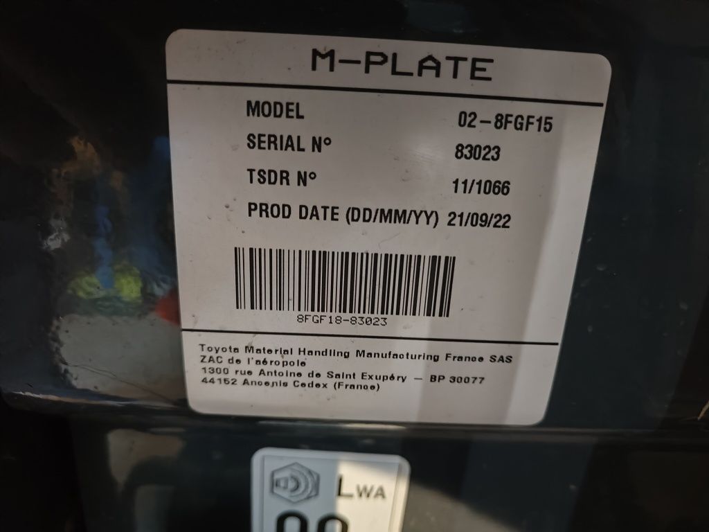 Wózek widłowy Toyota TONERO 1.5t 18,5mth LPG 2022r