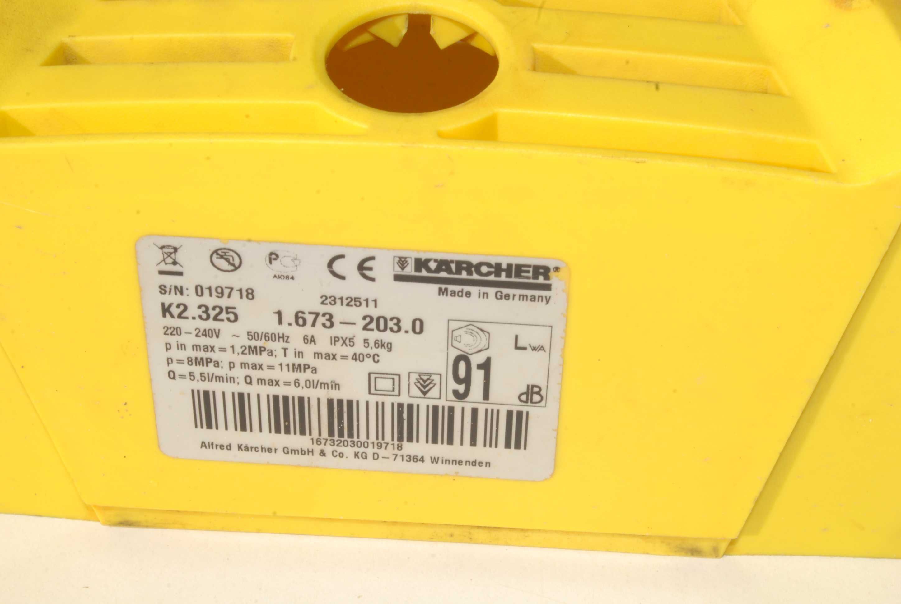 obudowa przednia przód czołowa myjki ciśnieniowej KARCHER K2 K2.325
