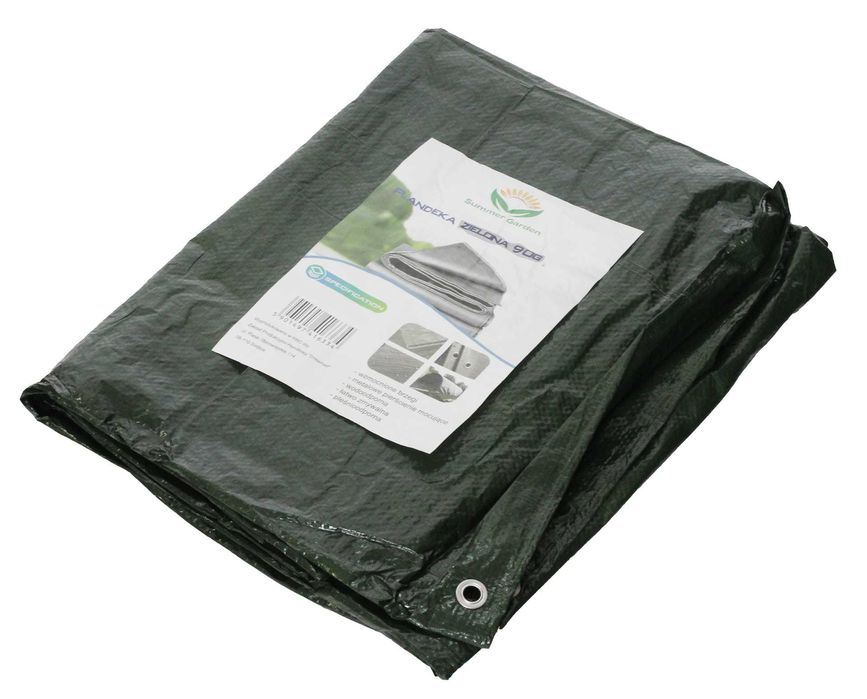 Plandeka 15x20 m zielona 90 g mocne okrycie płachta