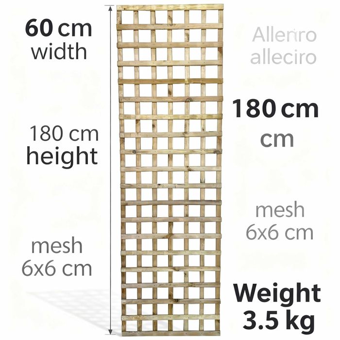 Kratka prosta drewniana Kratownica pnączy ogrodowa Płot 60x180cm
