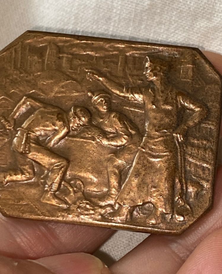 Medalha em bronze antiga