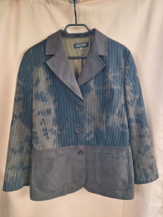 Marynarka żakiet Vintage Carlo Colucci xl 42 brązowa western