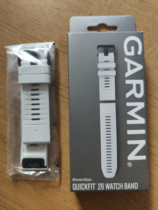 NOWY Garmin QuickFit 26mm Whitestone silikonowy pasek ORYGINALNY