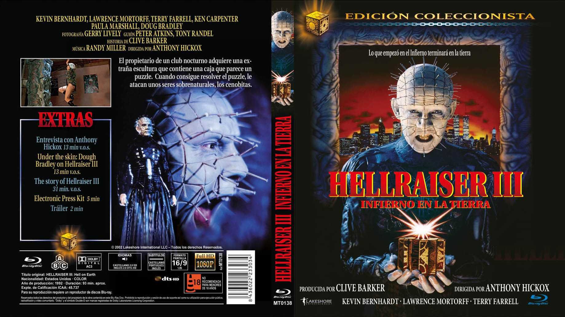 Hellraiser III/Fogo Maldito III: Inferno na Terra(Blu-Ray)-Importado