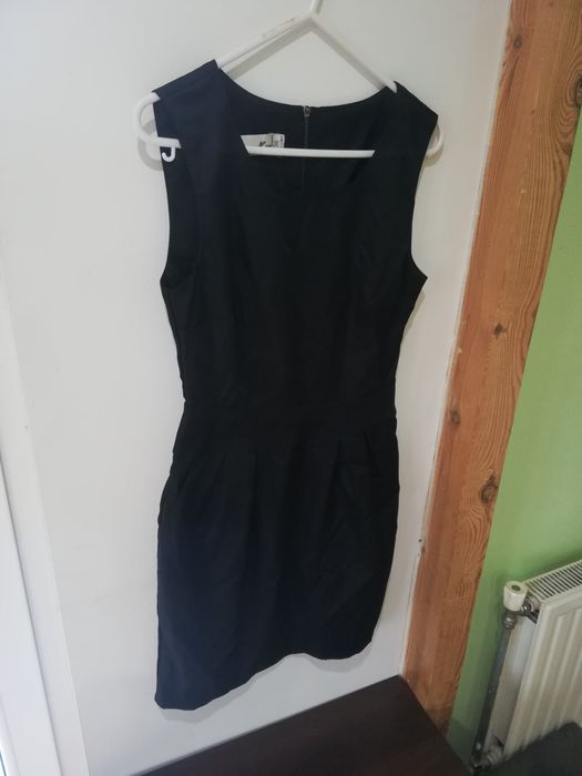 Czarna sukienka S 36 krótka mini