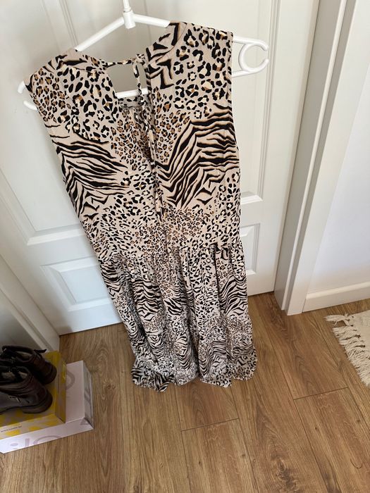 sukienka h&m s w panterkę