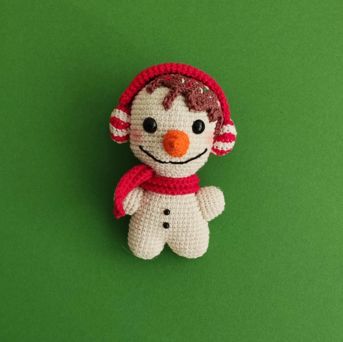 Boneco de neve em Amigurumi
