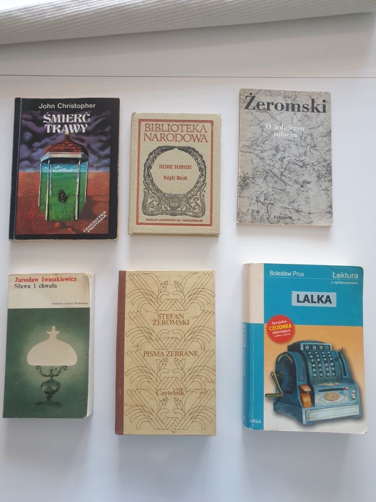 6 książek B.Prus  S.Żeromski