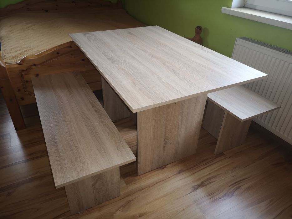 Stół z ławkami dąb sonoma