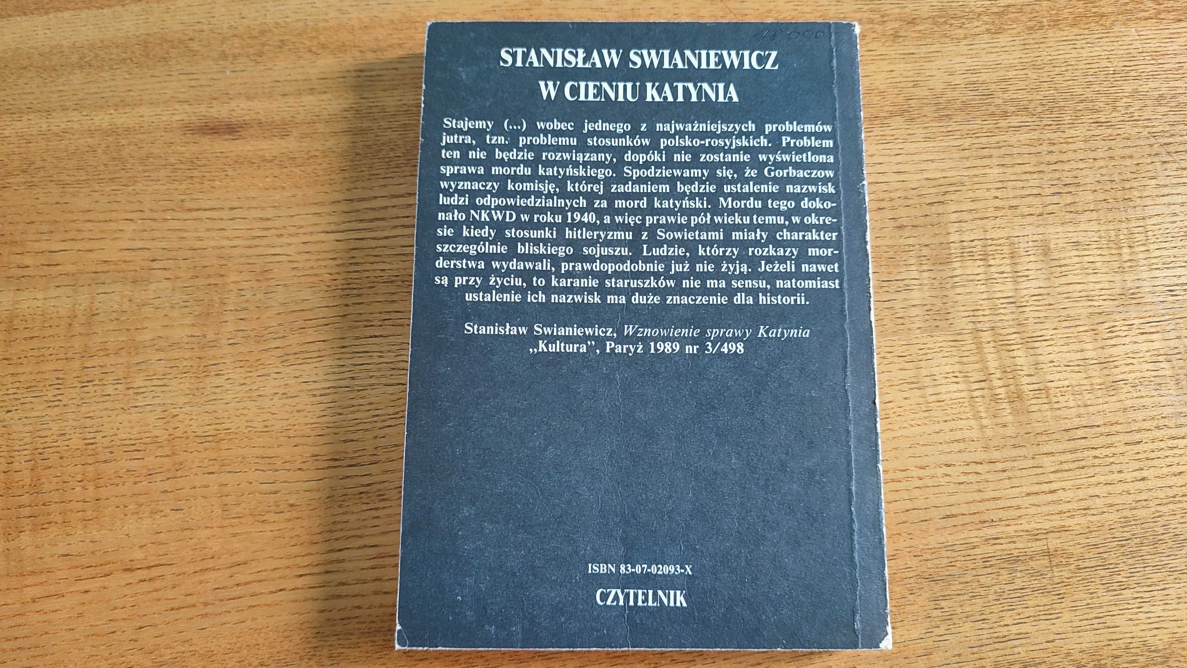 W cieniu Katynia Stanisław Swianiewicz