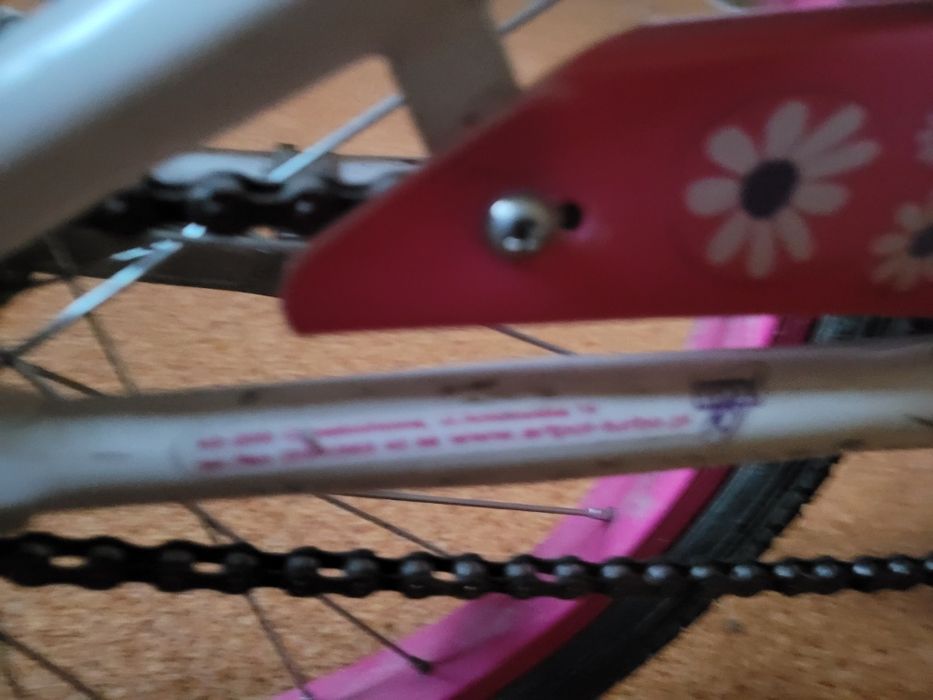 Rower dla dziecka BMX Daisy 20" biało-różowy