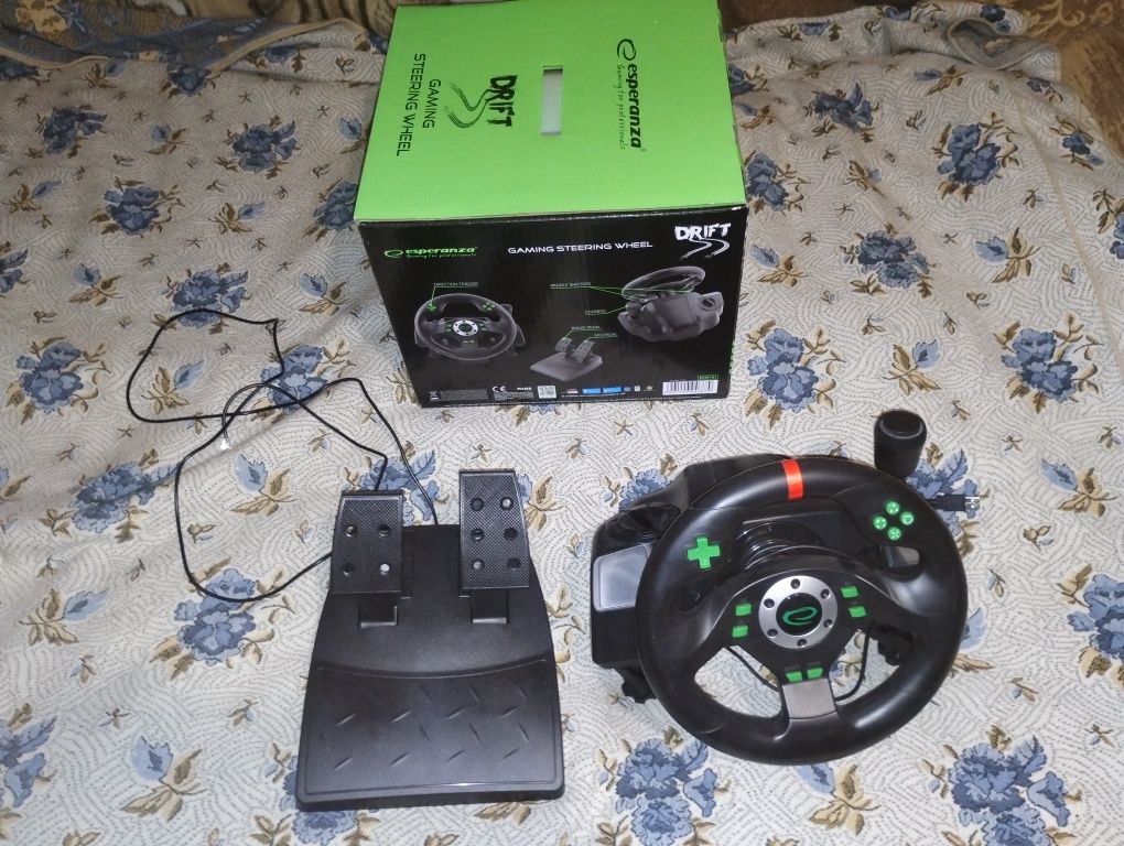 Ігрове Кермо Esperanza Wheel EGW101 Black USB PC/PS3