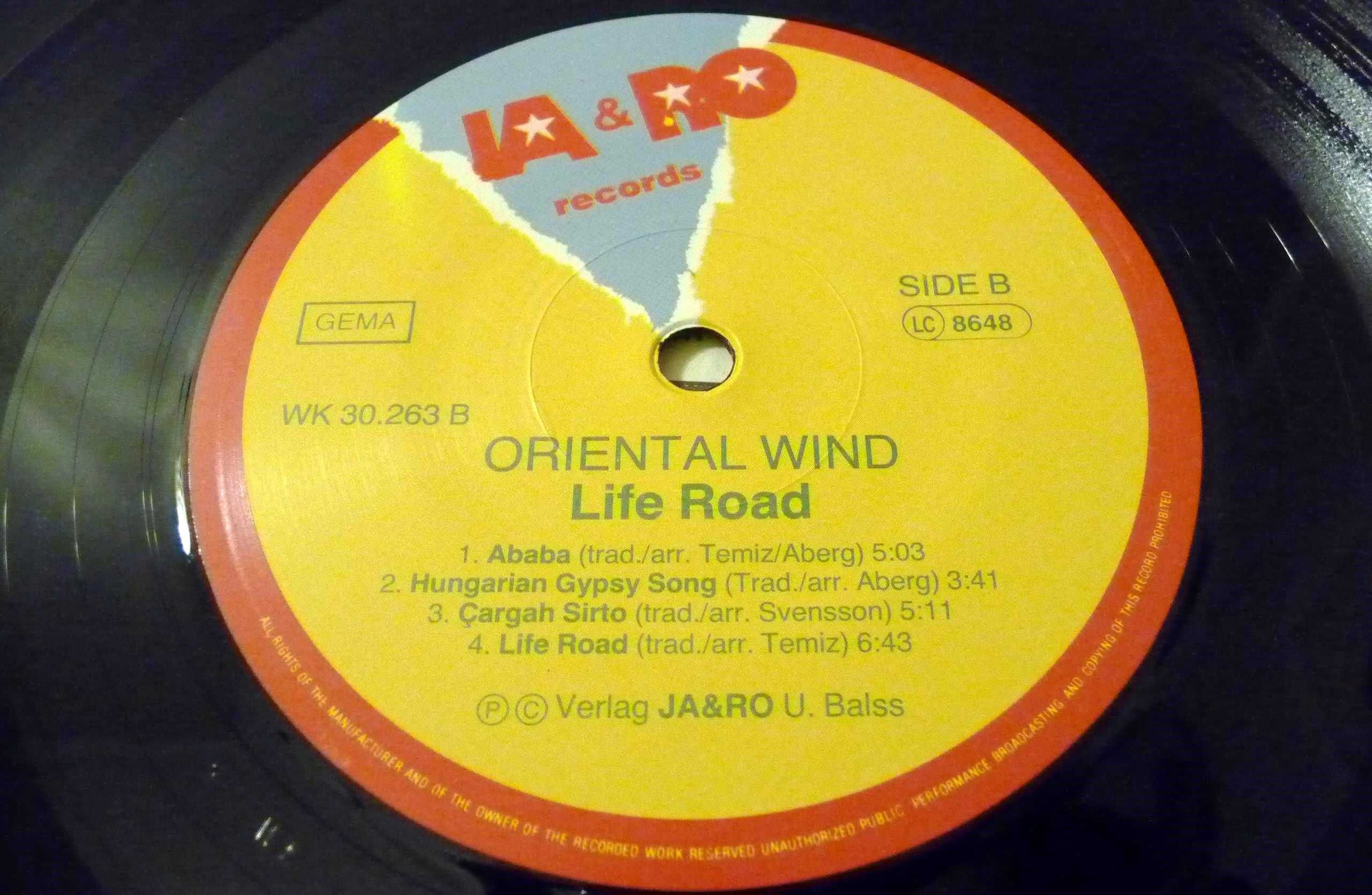 Коллекционная Виниловая Пластинка =ORIENTAL WIND= 1983year *Life Road*