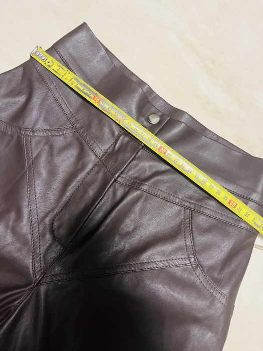 Кожзам штани широкі труби