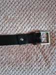Czarny skorzany pasek CK Jeans rozm. 80