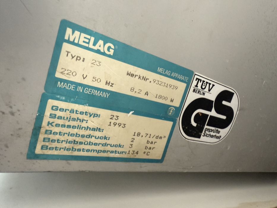 Автоклав Melag 23 .Автоклав .Стерелізатор