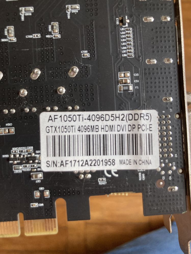 Відеокарта AFOX GeForce GTX 1050 Ti 4GB DDR5 (AF1050TI-4096D5H2)