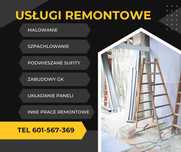 Usługi remontowe - Malowanie, gładzie, sufity podwieszane