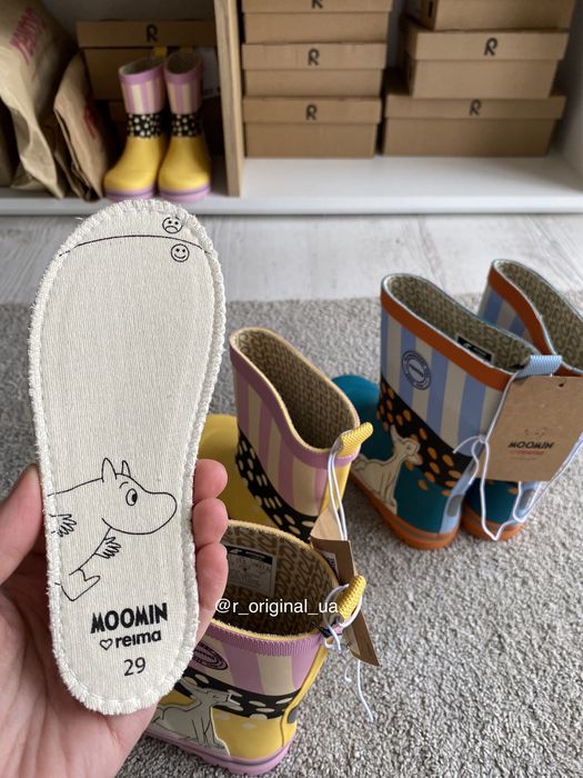 Яскраві гумові чобітки від Reima для дівчинки р. 28