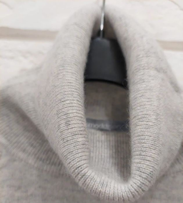 Sweter golf 100% kaszmir szary vintage