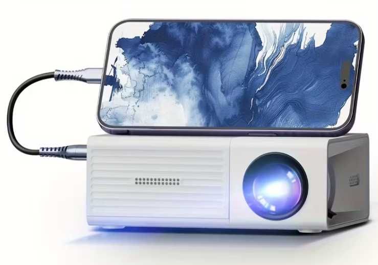 Mini Projektor Full HD 1080P 3D LCD Przenośny do Domu Biura Szkoły