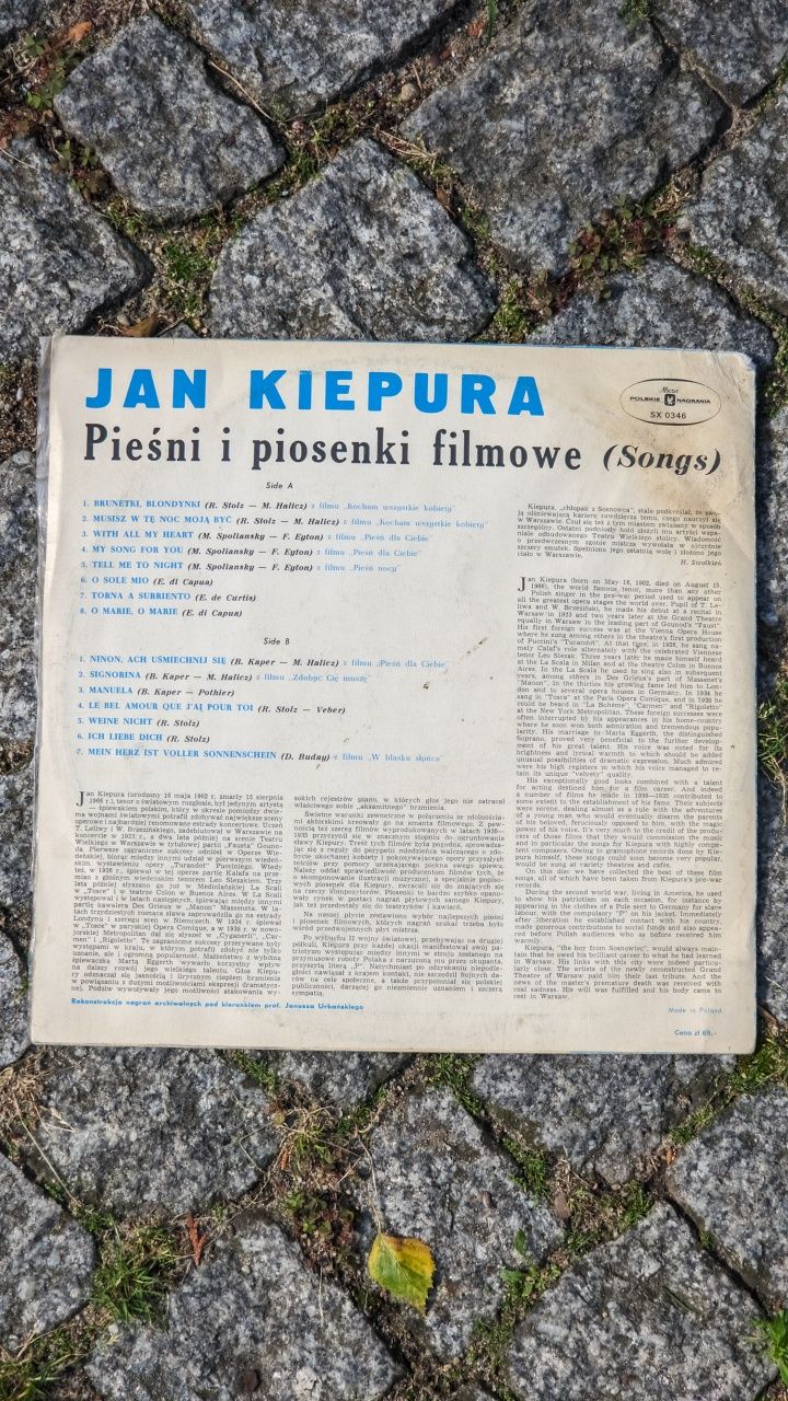 Jan Kiepura - Płyta winylowa
