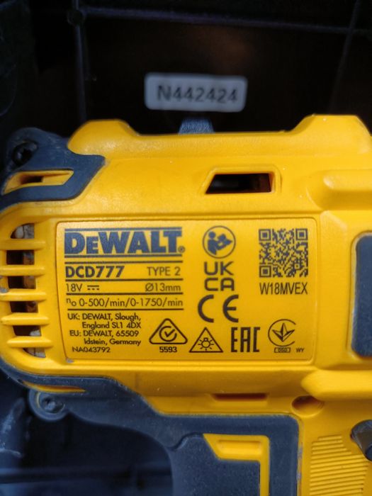 DeWalt DCD777 2X bateria, ładowarka, jak nowa