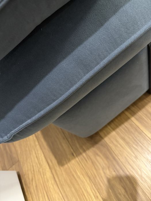 Narożnik granatowy wygodny Agata Schowek funkcja spania