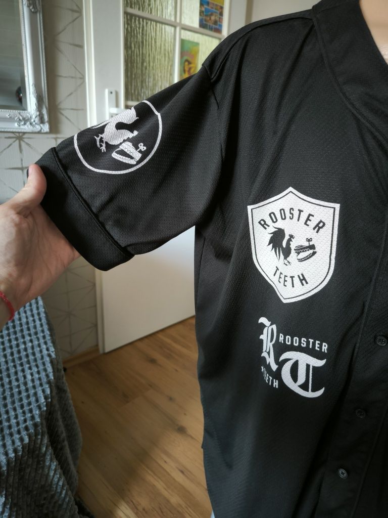 Rooster Teeth koszulka baseballowa czarna męska XL limited USA