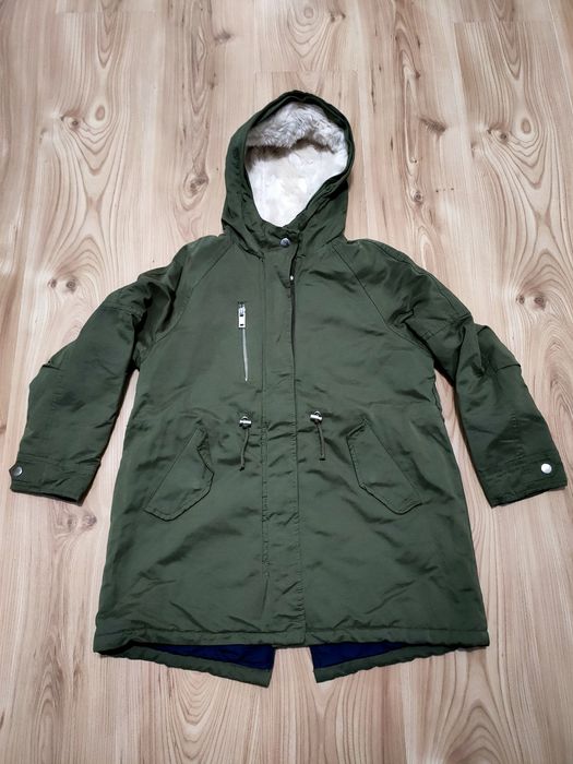 Zara kids Kurtka parka khaki unisex na 140