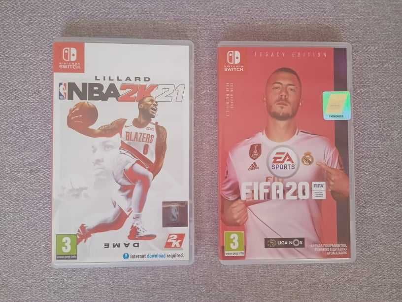 Fifa 20 e NBA 2K21 para Switch