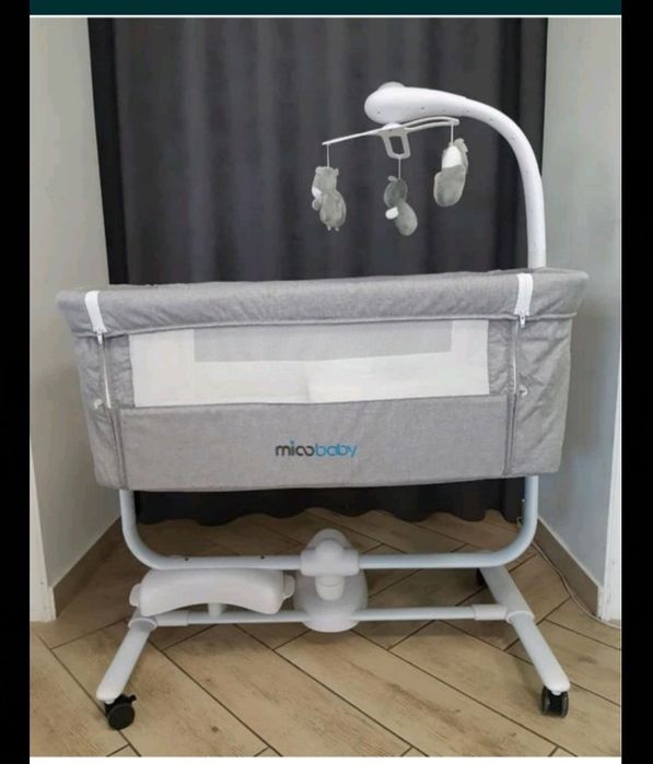 Приставне ліжечко Mioobaby Hugmee сірий