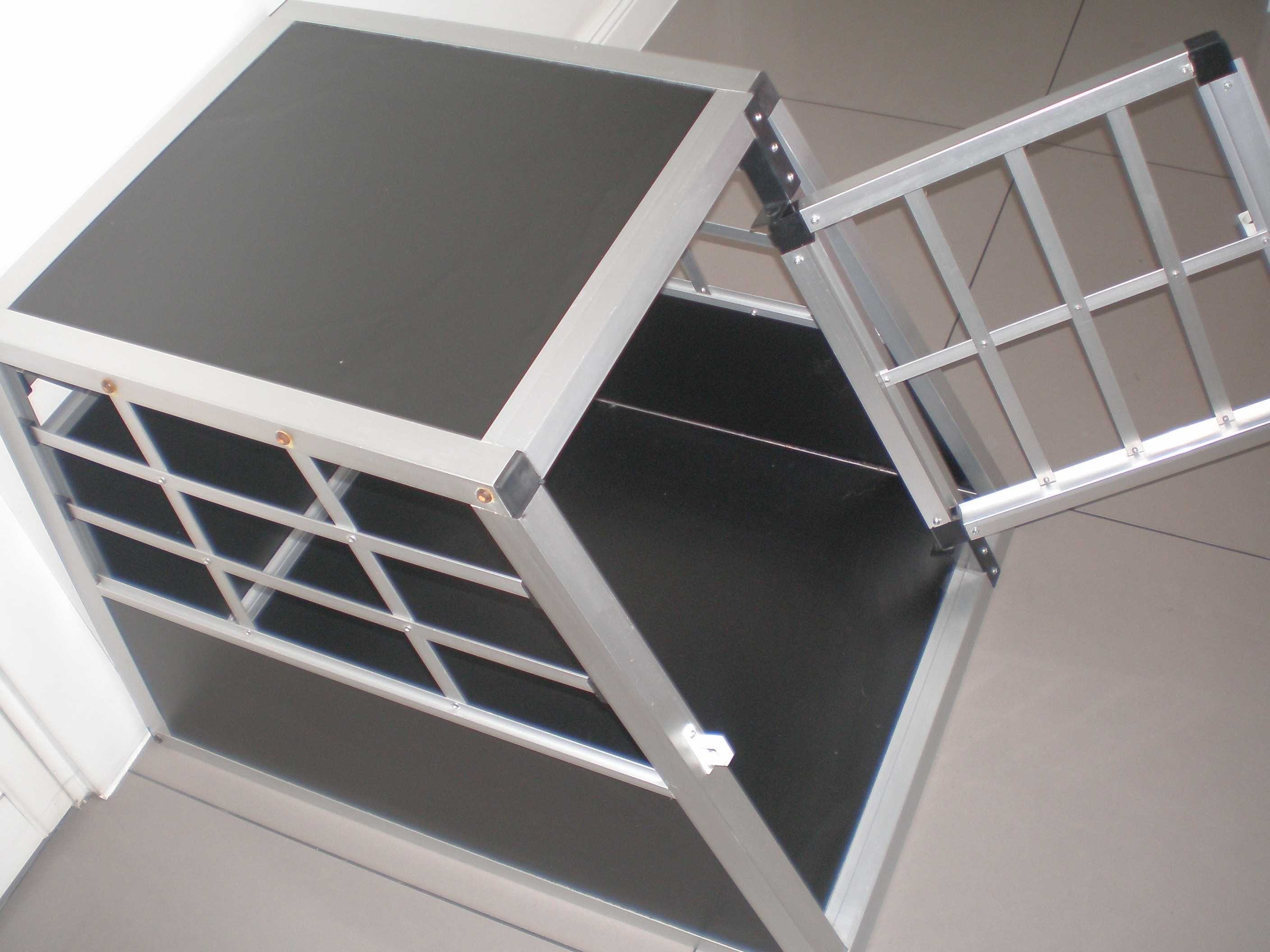 aluminiowy transporter samochodowy klatka dla psa skrzynia