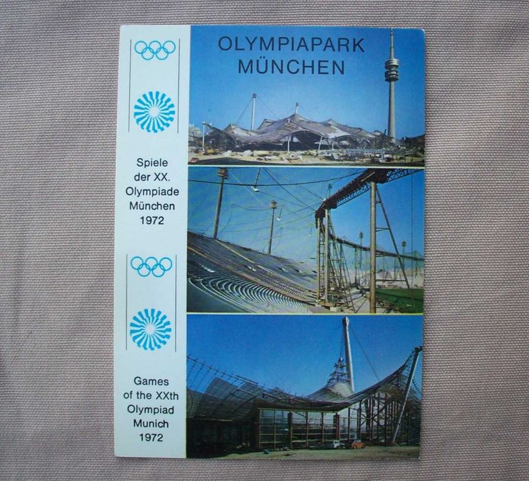Pocztówka olimpiada Monachium 1972, 3 sztuki, bez obiegu.
