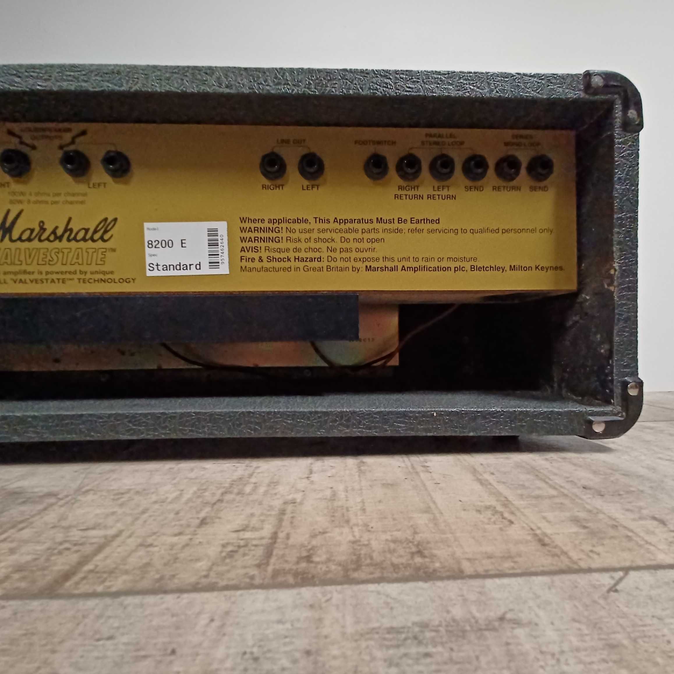 Marshall Valvestate 8200 hybrydowy head stereo 2x100W 1995 UK zamiana