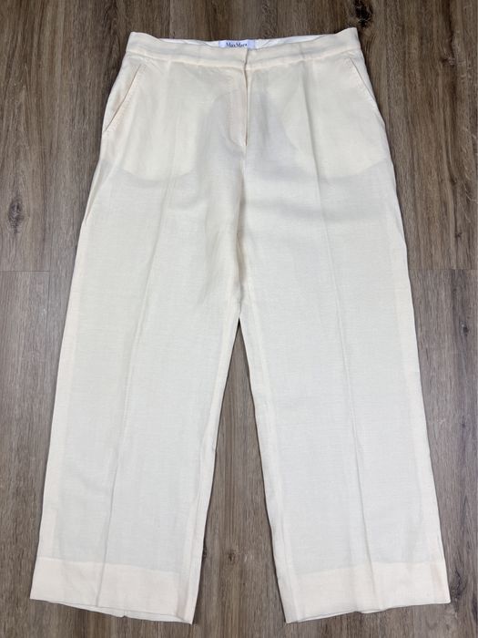 Max mara linen wool pants штани брюки палаццо
