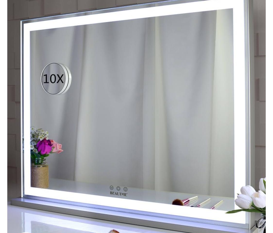 Lustro z regulowanym światłem led 80x60