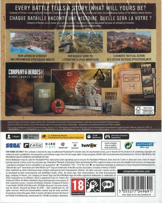 Company of Heroes 3 Console Launch Edition STEELBOOK PL/EU (PS5)