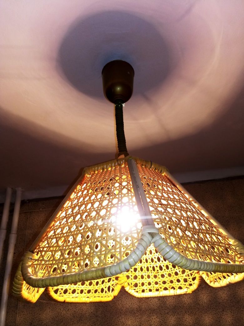 Przepiekna Lampa Loft Design PRL azurowa super poswiata Tanio Okazja