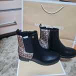 Michael Kors botki zimowe arabella r. 35 36 sztybety brokatowe mk  now