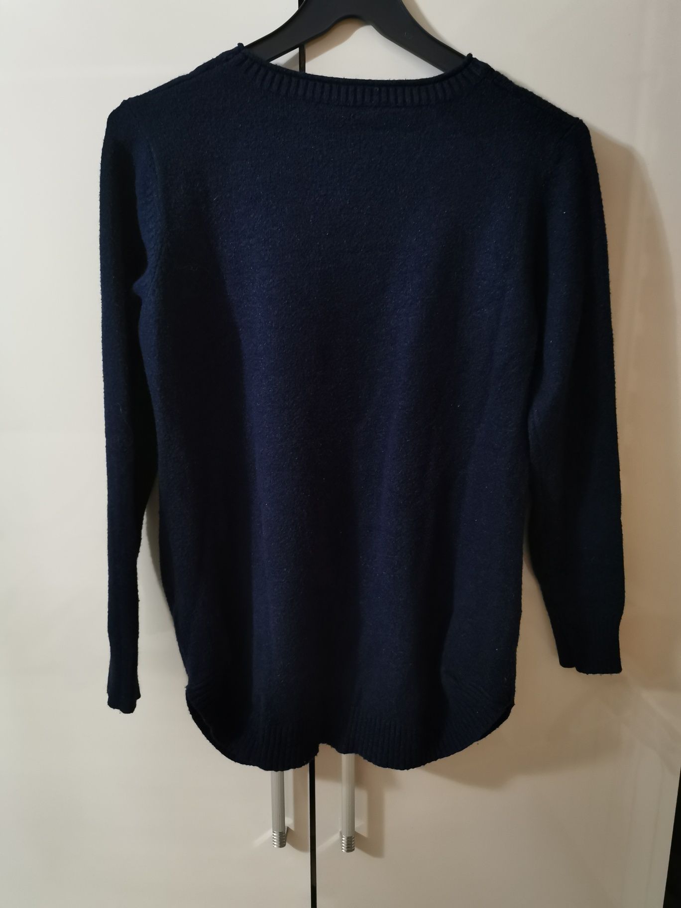 Sweter damski 38 M granatowy posiada kieszenie